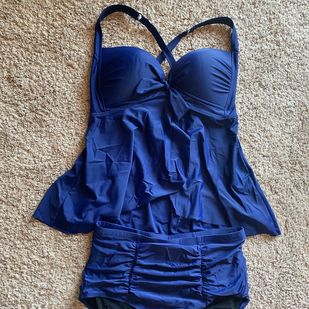 Blue Torrid High-Waisted Tankini